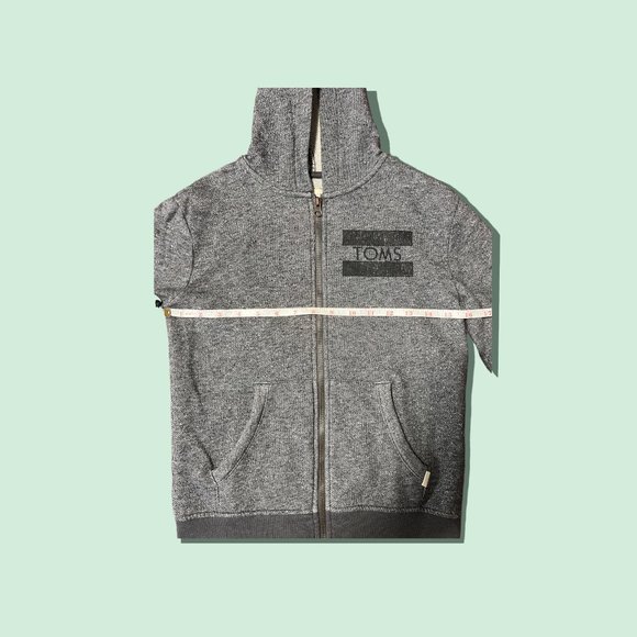 ๐ฅ TOMS ZIP-UP HOODIE GREY ๐ฅ - Picture 5 of 7